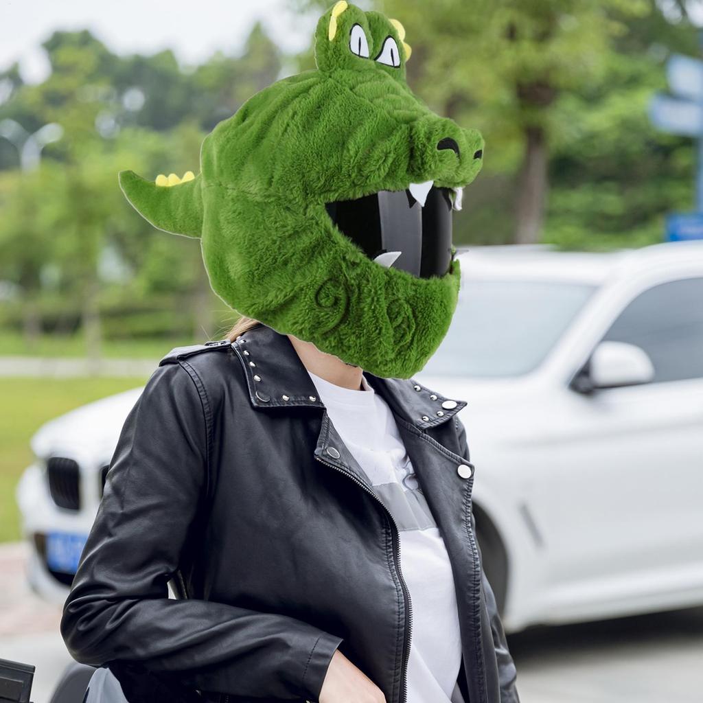 Helmet Cover Motorcycle Adorable Motorcycle Crocodile Helmet Sleeves Riding Accessories For Friends Youth Women Husband Teens