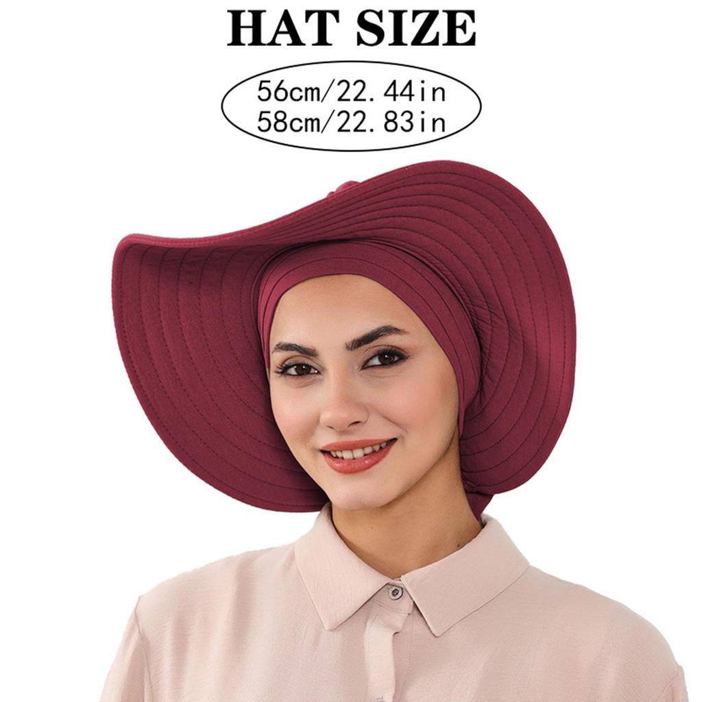 Sun Protections Hat With Headwraps For Outdoor Activities Breathable Sun Protective Headwear Lightweight Foldable Design