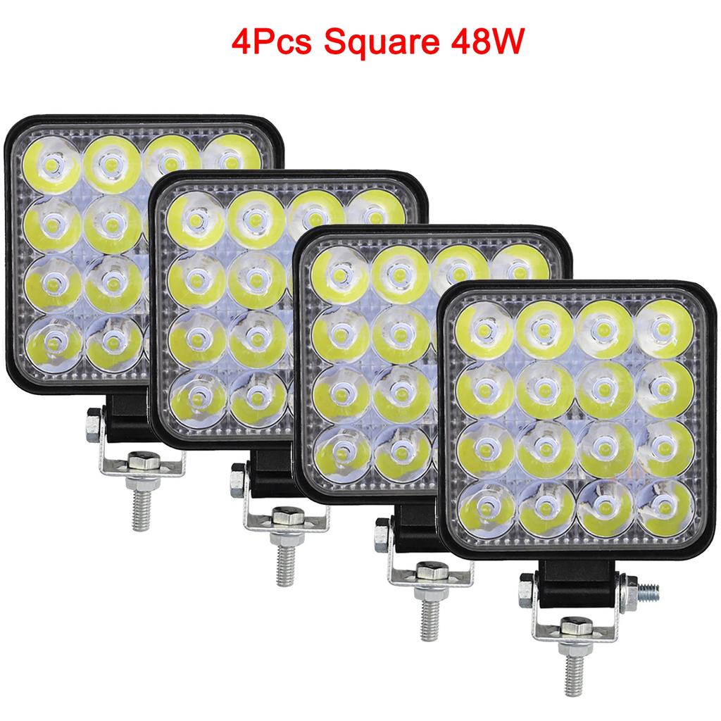 12V 24V LED Work Light Spotlights Driving Auxiliary lamp for Jeep Truck Tractor Offroad 4x4 ATV Boat Auto Barra Led Headlight