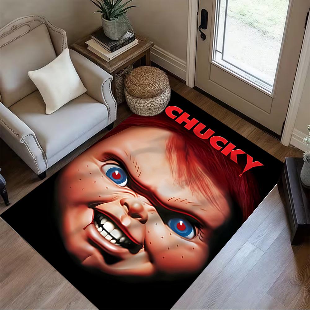 Chucky's Country Adventure Floor Rug Office Rug Design for Game Room Study Room Dormitory Entryway Antislip Carpet Office Home Decor