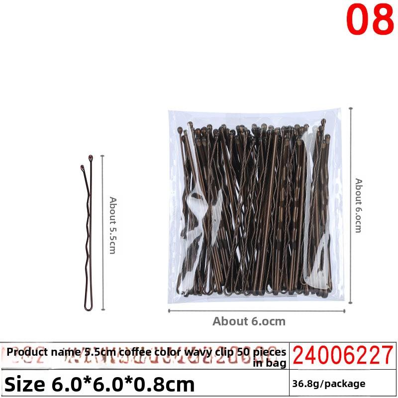 Black Steel Clip Box Contains A Straight Clip for The Bride's Updo Hairstyle Bangs Clip Wavy Hair Clip and Hair Accessory