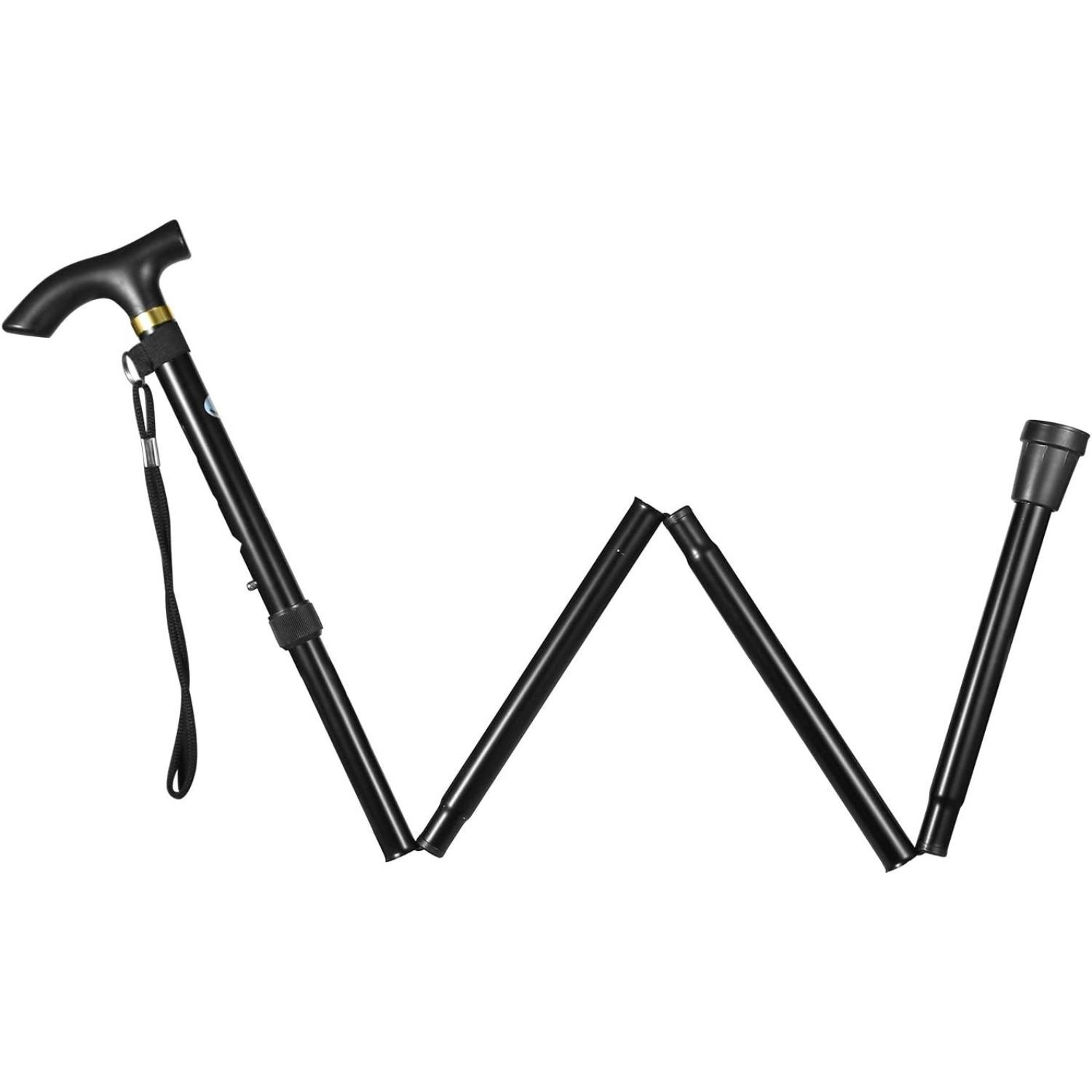 Folding Walking Cane, Adjustable Collapsible Cane,Foldable Walking Cane for Men,Women,Lightweight,Adjustable,Portable Hand Walking Stick - Ergonomic