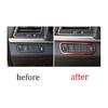 Fit For Hyundai Elantra 2017- Titanium Red Headlight Button Frame Cover Trim