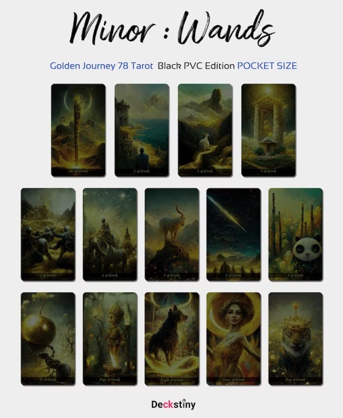 Kancharo Tarot Card Set Journey Includes a Basic Japanese Tarot Card Instruction Manual and Pouch 81-Card [Golden Pocket] (Authentic)