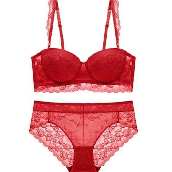 Clearance Sale Explosive Sexy Lace Ladies Underwear  Thin Upper and Lower Anti-sagging Gathering Bra