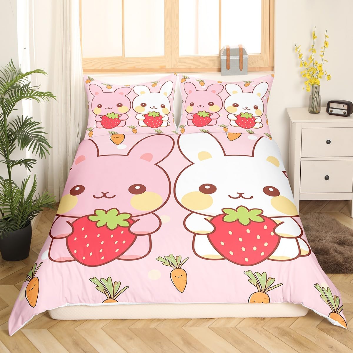 Пододеяльник с изображением мультяшного кролика — фото 6