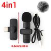 6in1 Portable Wireless Lavalier Microphone 1-to-2 Mini Audio Video Recording Type-C Mic for IPhone Android Live Broadcast GamingGood Product