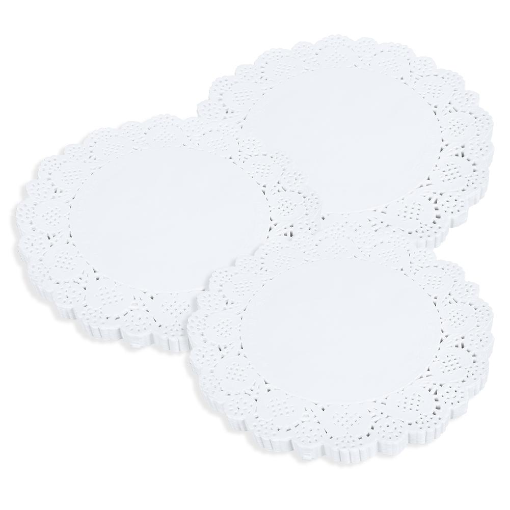Doilies en Papier, 420 Pièces Sets de Table Décoratifs Découpés avec Design de Dentelle Antique, pour Gâteau Dessert Vaisselle Fête