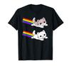 Rainbow Cat Cats Cute Kawaii LGBT Flag Meow T-Shirt