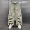 Trendy Brand American High Street Ruffian Handsome Overalls Men's Summer New Trend Loose Versatile Paratrooper Casual Pants