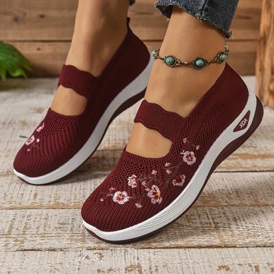 Damen Atmungsaktive Freizeit-Sneaker - Low-Top, Gummisohle, Obermaterial & Futter aus Stoff, Ein-Klettverschluss, Ganzjahreskomfort