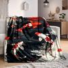 1PC Koi Fish Pond Blanket, Throw For Sofa, Bed, Travel, Camping, Livingroom, And Bed, Printing Blanket With Soft And Warm Fabric Yy250918197