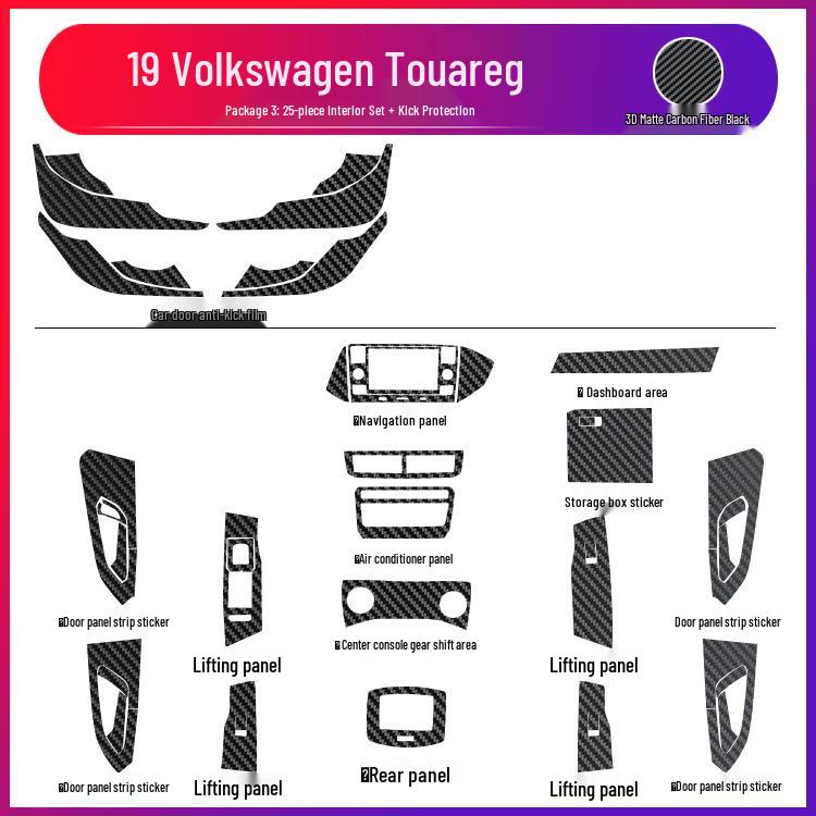 Volkswagen T-Cross Center Console Anti-Kick, Anti-Scratch Protective Film