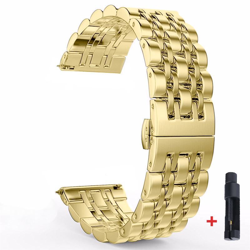 22mm 20mm Band for Samsung Galaxy Watch 3 41 45mm 46mm 42mm Gear S3 Steel Strap Active2 40 44mm Metal Loop for Amazfit BIP 2 GTR