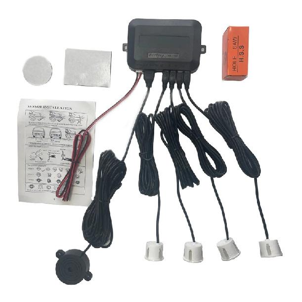 First Safe 12V 22mm Car Parking Sensor Kit Universal 4 Sensors Buzzer Reverse Backup Radar Sound Alert Indicator Probe System