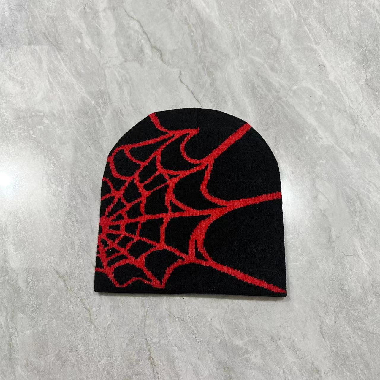 

Пуловер шерстяная шапка европейская и американская хит продаж паутина жаккардовая вязаная шапка мужские и женские термошапки мультяшная холодная шапка зимняя M（56-58cm） темно-красного