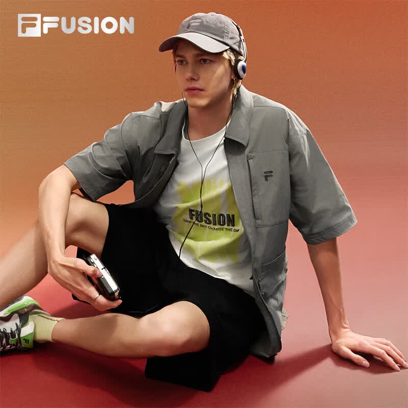 FILA FUSION Men's Woven Short Sleeve Shirt