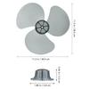 HOMSFOU Replacement Plastic Fan Blades, 12-inch, 3-blade, for Standing Fans and Table Fans, Lightweight Fan Blade Parts