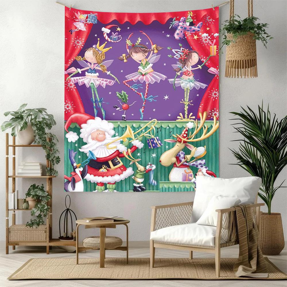 Christmas Wall Decor Tapestry Art For Pet Memorial Birthdaywedding Party Backdrop Family Gift