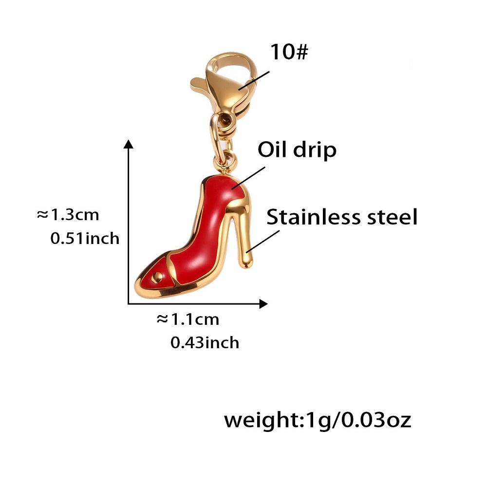 Trendy 18k PVD Gold Plated Stainless Steel Zircon Charm Pendant for Fashion Jewelry Necklace