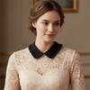Fashionable Pearl Border Fake Collar Elegant Minimalist Neck Collar High-End Detachable Shirt Collar Accessory For Women