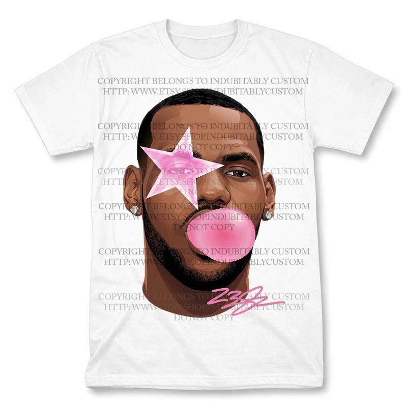 

LeBron James Bubble Gum Graphic T Shirt Vintage Style Basketball Fan Tee M