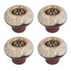 4pcs Easy Install Door Knobs Round Drawer Knobs Vintage Cabinet Handles  Living Room