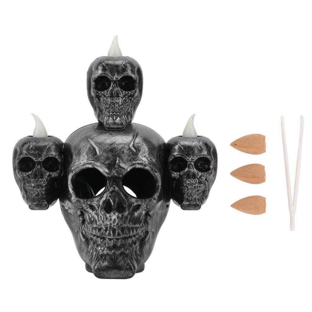 Halloween Electronic Candle Lamp Flameless LED Decorative Modern Sandalwood Incense Skeleton Light