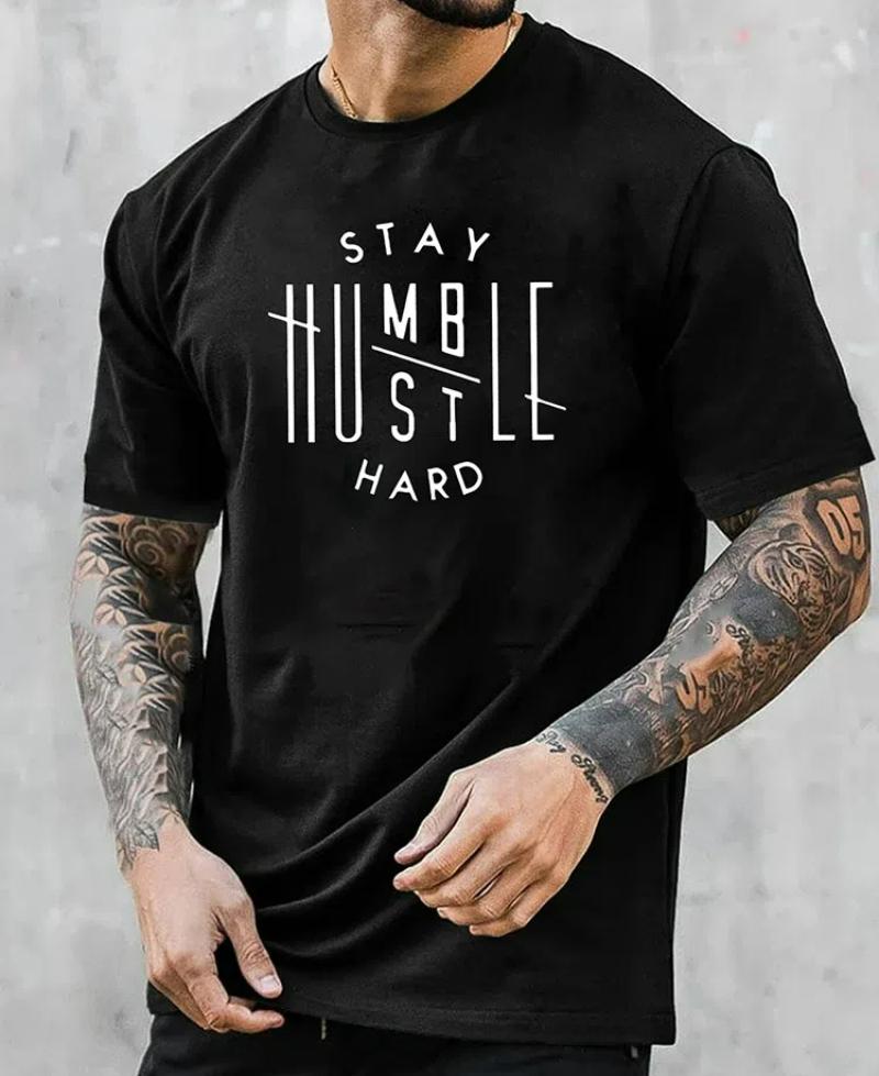 Summer Casual Men's T-Shirt Daily Outdoor Loose Comfortable Short Sleeves Fashionable Street Style Gradient Color Top Tees