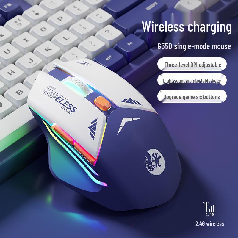Mecha Mouse Wireless Silent Bluetooth Dual-Mode Mechanical Gaming Mouse Rechargeable for PC/Laptop.