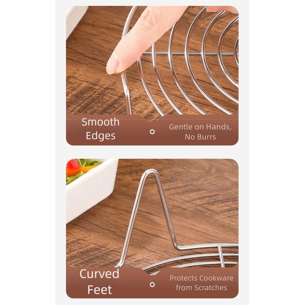 Heighted Foot Stainless Steel Steamer Rack Stackable Kitchen Steamer Holder  Multiple Cookware