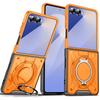 Case for Samsung Z FLIP 7 6 360 Degree Rotating Ring Holder Protective Case Magnetic Full Coverage Wireless Charging Kickstand