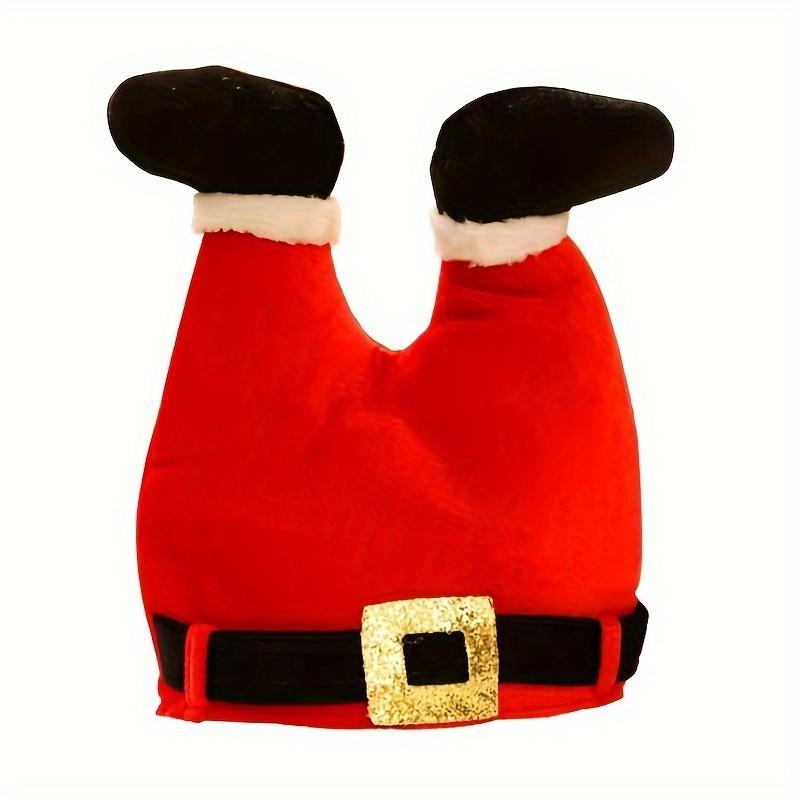 Creative Christmas Funny Hat - Elf Legs or Santa Pants Shaped Party Cap for Xmas Festive Decor & Dress-Up