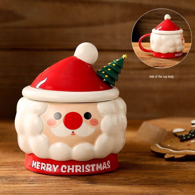 Weidu Santa Claus Embossed Ceramic Mug