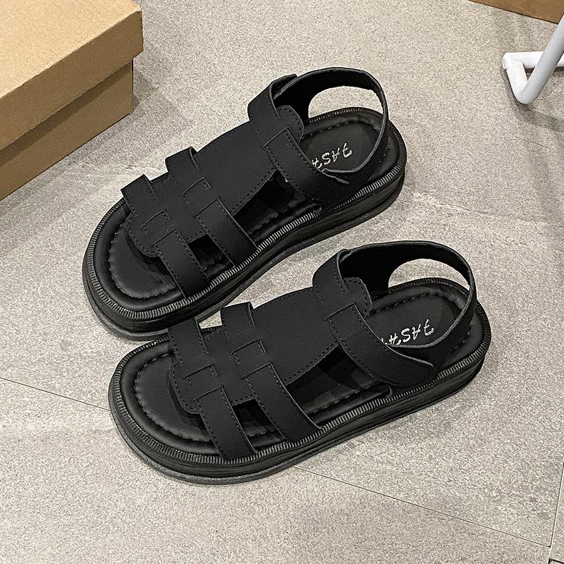 

Женские спортивные сандалии, новый модный универсальный дизайн, толстая подошва, усиливающая мягкость, износостойкость, прочные тапочки, повседневная пляжная обувь 35