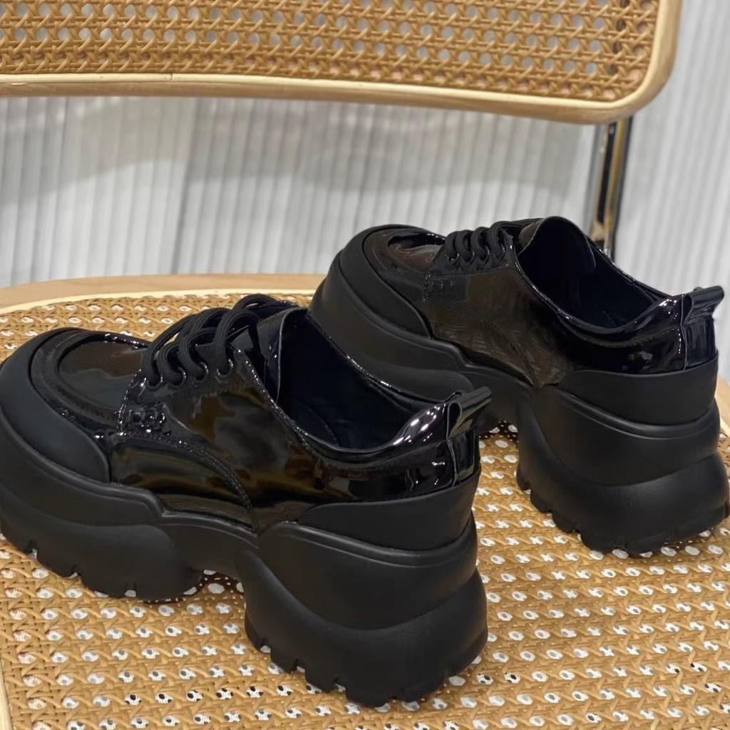 Muffin Mary Jane Schuhe Damen Slipper Super Feuer Kleine Mann Höhe 6Cm Kleine Lederschuhe