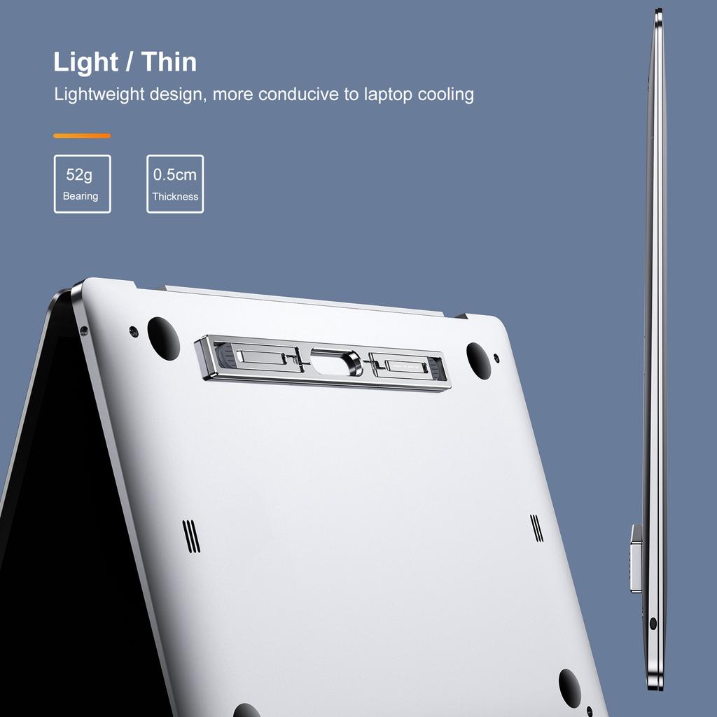 Aluminum Laptop Stand Vertical Notebook Stand 4-speed Adjustable Mount Foldable