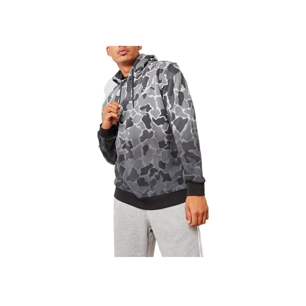 adidas Oryginalna bluza z kapturem z nadrukiem logo w kamuflażu gradientowym, z długim rękawem, męska, góra, czarno-biała DH4807