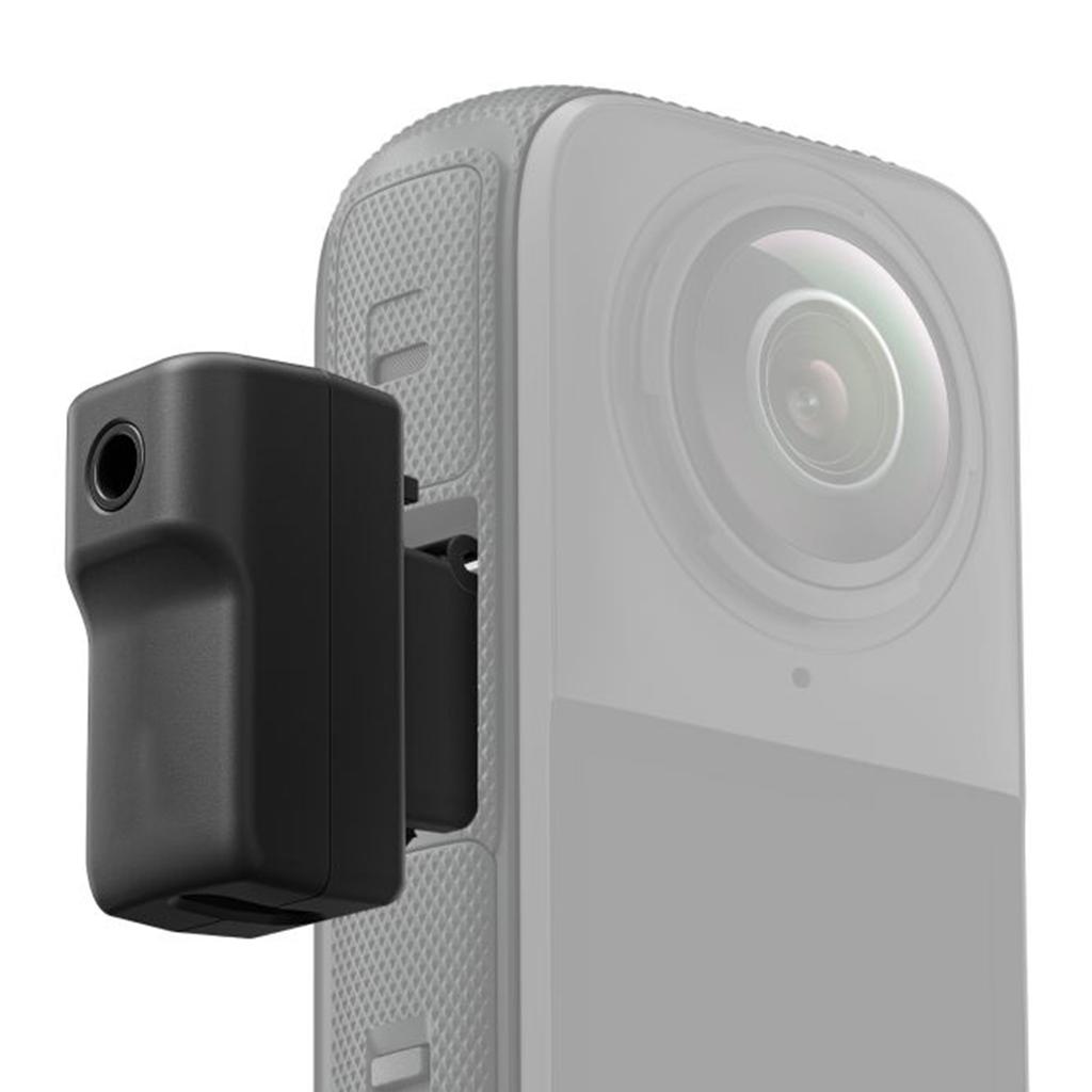 Mic Adapter For 360 X4 Camera External Microphones Type C and 3.5mm Ports Charging Adapter Mic Cold Shoe Adapter