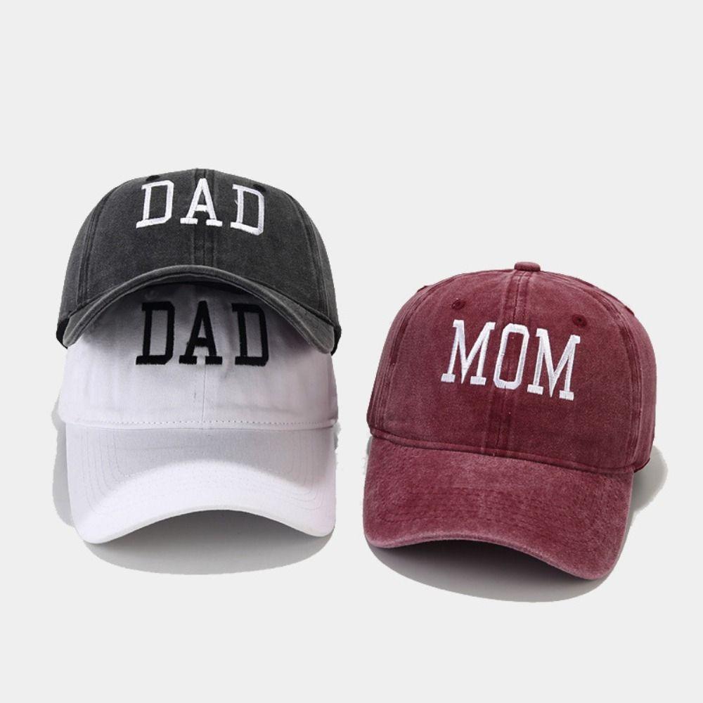 Creative Dad and Mom Baseball Cap Cotton Peaked Cap Casual Sun Hat Street