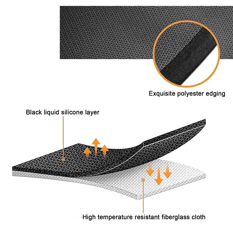 36-calowa Czarna Okrągła Wielofunkcyjna Mata Ognioodporna Do Wszechstronnego Użytku Zewnętrznego Pogrubiona Podkładka Pod Ogniska Mata Podgrzewana Podłogowa