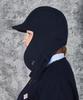 Bajal Studded Logo Oversized Wool Trooper Hat Navy