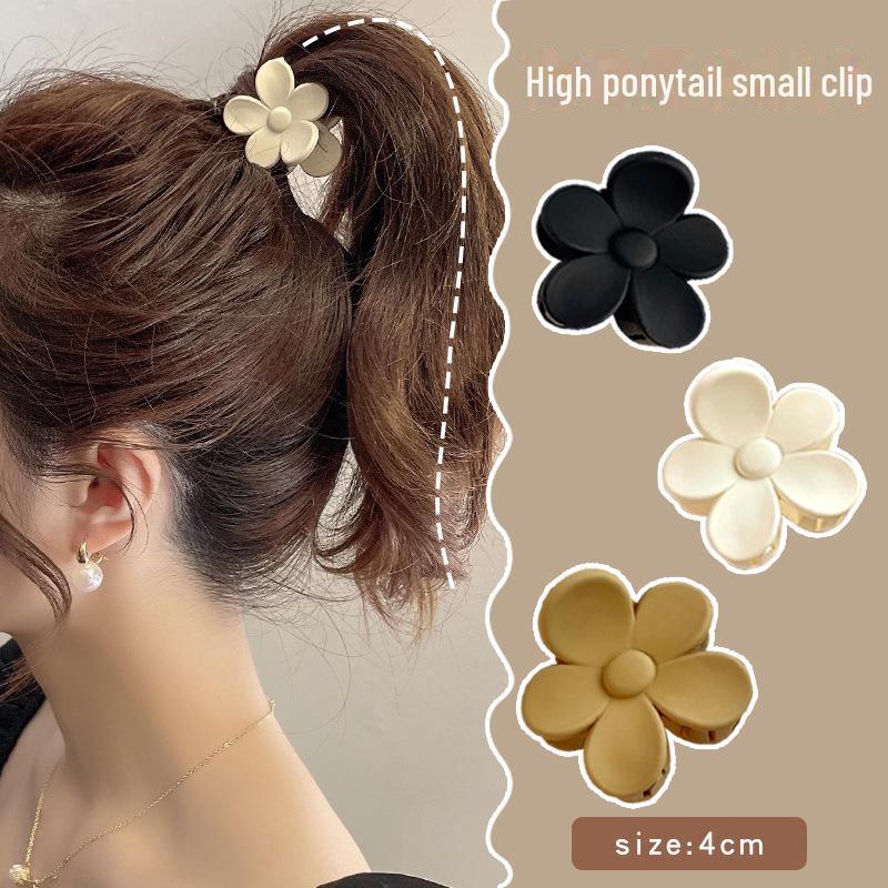 Frosted Flower Anti-Collapse High Ponytail Claw Clip