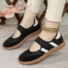 Women's Vintage Mary Jane Flat Shoes with Adjustable Hook and Loop Strap Non Slip Rubber Sole Comfortable Casual Footwear for Daily Wear