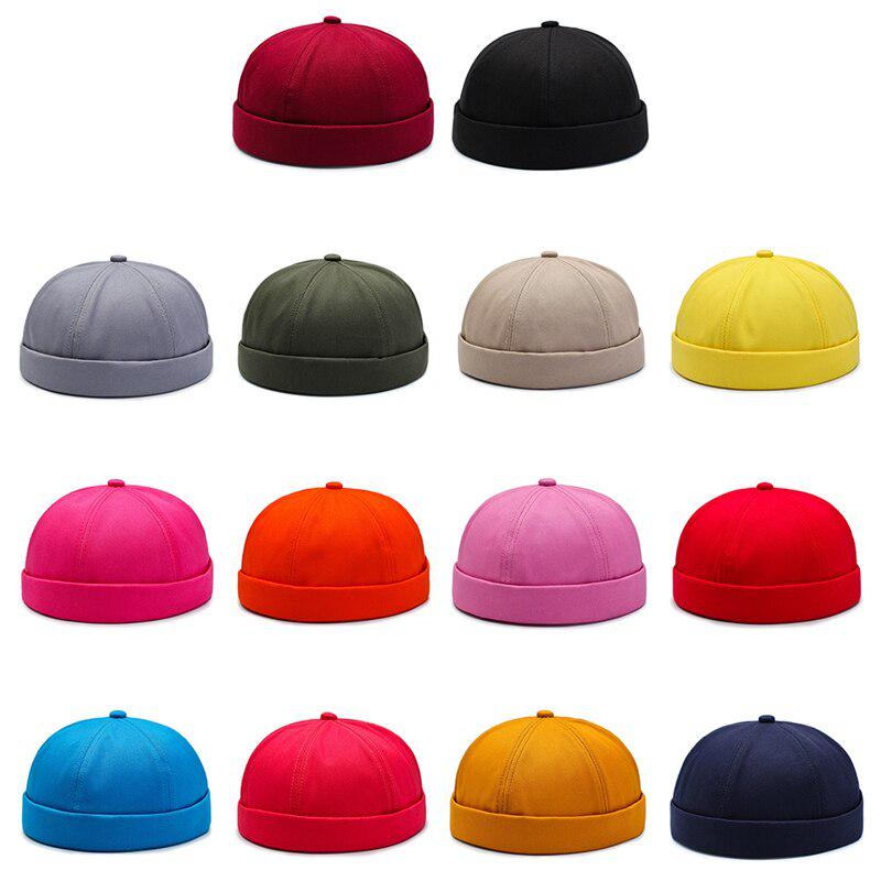 Beanie Männer Frauen Retro Brimless Tragbare Verstellbare Schädeldecke Hip Hop Hut Schädel Kappe