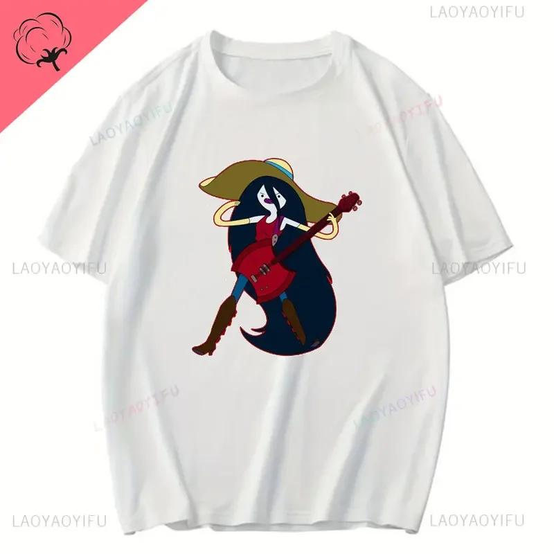 Fashion Adventure Time Cotton T Shirt Marceline The Vampire Queen Short Sleeve T-Shirt Summer O-neck Clothes Unisex Casual Tops