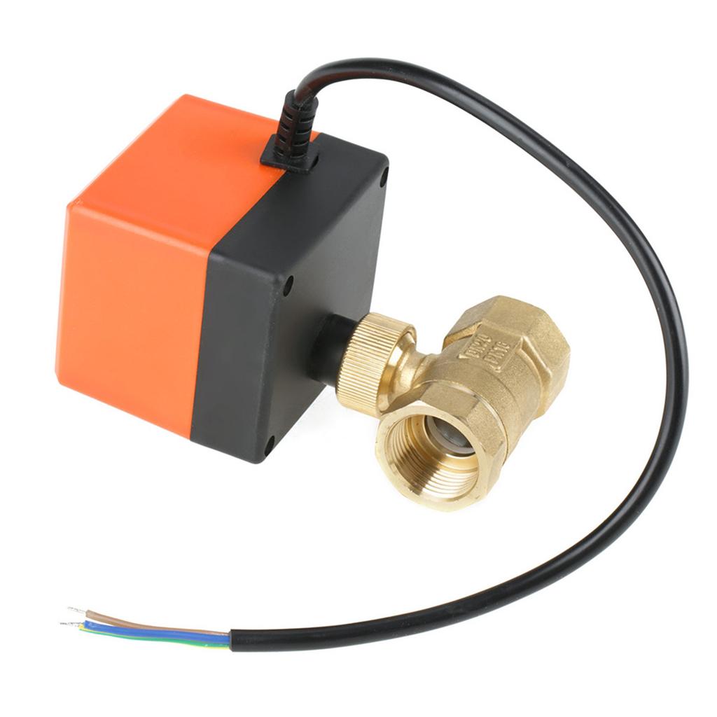 DC12V G3 4  DN20 2 Way Brass Motorized Actuator Ball Valve for Air Conditioner