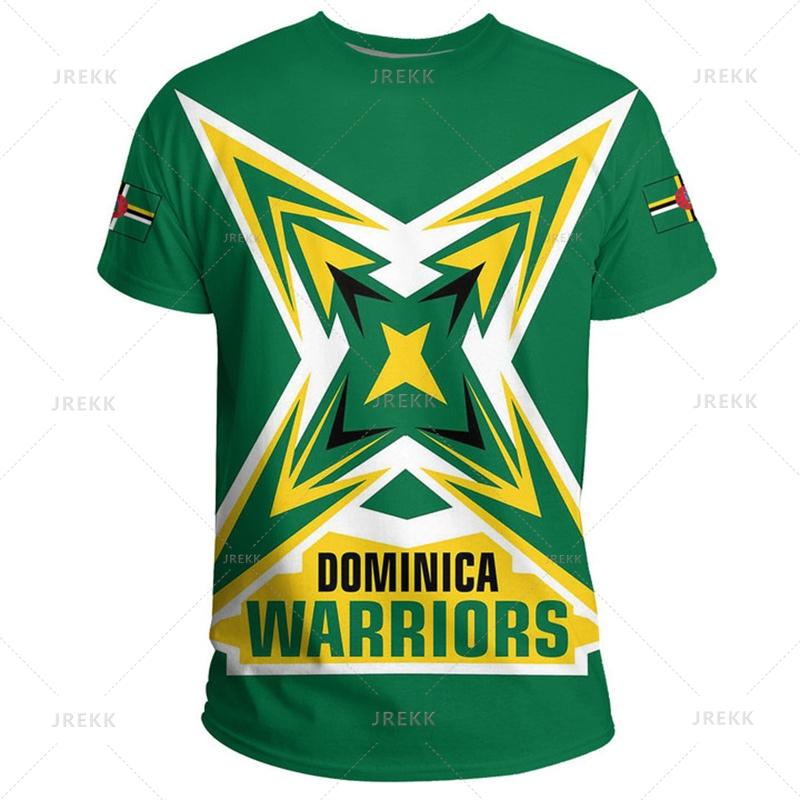 Dominica Coat Of Arms 3D Printing T Shirt The Commonwealth Of Dominica Flag Map Graphic Tee Shirts Casual Mens Clothing T-shirts