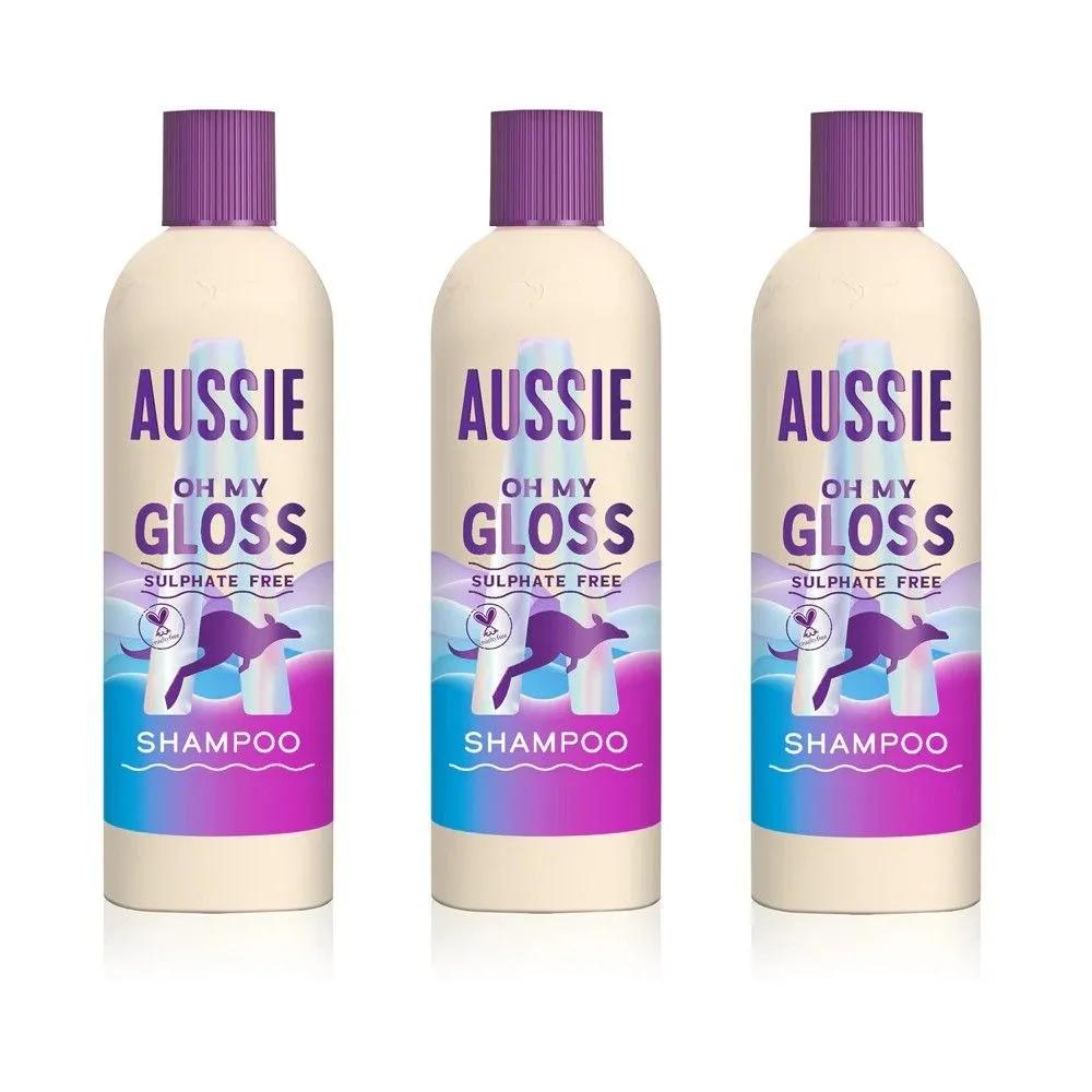 Шампунь Aussie Oh My Gloss Увлажняющий с блеском 300 мл x 3 флакона