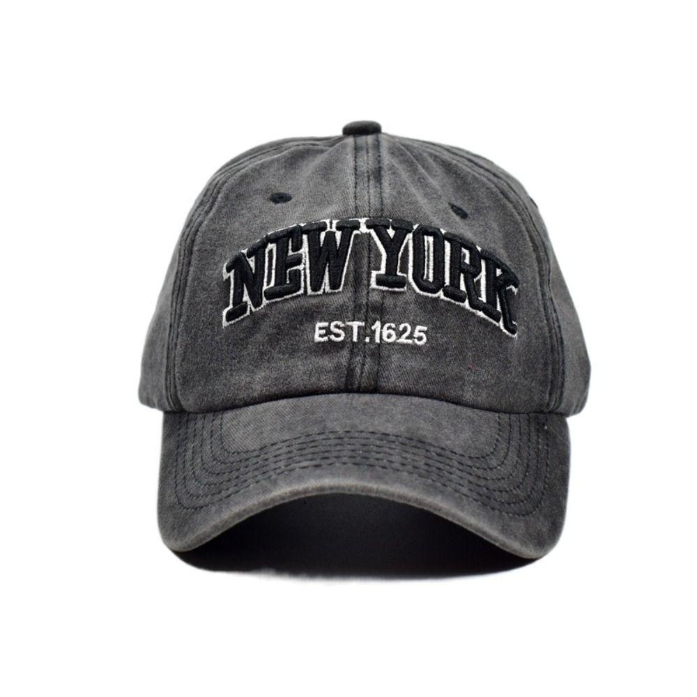 Washable New York Baseball Cap Adjustable Letter Embroidery Sun Hats Outdoor Sport